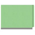 End Tab Classification Folders with 1 Divider, Letter Size, Green, 18pt. Stock, 2" Expansion, 10/Box, Side Tab