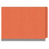 End Tab Classification Folders with 1 Divider, Letter Size, Orange, 18pt. Stock, 2" Expansion, 10/Box, Side View