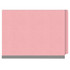 End Tab Classification Folders with 1 Divider, Letter Size, Pink, 18pt. Stock, 2" Expansion, 10/Box, Side Tab