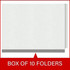 End Tab Classification Folders with 1 Divider, Letter Size, White, 18pt. Stock, 2" Expansion, Box of 10 Callout