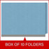 End Tab Classification Folders with 2 Dividers, Letter Size, Blue, 18pt. Stock, 10/Box