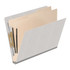 End Tab Classification Folders with 2 Dividers, Letter Size, Gray, 18pt. Stock, 2" Expansion, 10/Box, Fastener Side