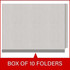 End Tab Classification Folders with 2 Dividers, Letter Size, Gray, 18pt. Stock, 2" Expansion, 10/Box
