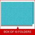 End Tab Classification Folders with 2 Dividers, Letter Size, Light Blue, 18pt. Stock, 2" Expansion, 10/Box, Box of 10
