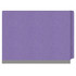 End Tab Classification Folders with 2 Dividers, Letter Size, Purple, 18pt. Stock, 2" Expansion, 10/Box, Side View