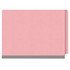 Closed pink end tab classification folder with gray reinforced expansion