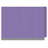 Closed purple end tab classification folder with gray reinforced expansion