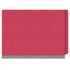 Closed red end tab classification folder with gray reinforced expansion