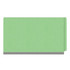 Closed green legal-size 1-divider end tab classification folder with straight-cut end tab