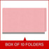Box of 10 pink legal-size 1-divider end tab classification folders, DV-S52-14-18PNK