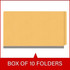 Yellow legal-size end tab classification folder with 2-inch expansion, sold 10 folders per box
