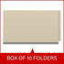 DV-S52-14-M manila legal-size end tab classification folder, box of 10 folders.