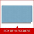 DV-S52-26-18BLU blue legal size end tab classification folder, box of 10 folders