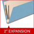 DV-S52-26-18BLU blue end tab classification folder exterior view with reinforced expansion