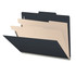 Black top tab classification folder with two dividers, fasteners and Tyvek expansion
