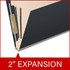 Black 2-divider top tab classification folder with fasteners and 2 inch expansion