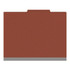 Red letter-size top tab classification folder shown closed with top tab and russet brown Tyvek expansion.