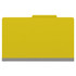 Yellow Legal-Size Top Tab Classification Folders, 25-Point, 2 Dividers, 10/Box