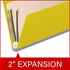 Yellow Legal-Size Top Tab Classification Folders, 25-Point, 2 Dividers, 10/Box