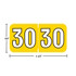 Colwell-compatible COYM-30 year label, yellow, 3/4 x 1-1/2, laminated wrap-around, USA.