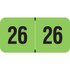 2026 Fluorescent Green Year Labels, 3/4" x 1-1/2", 500/Roll