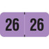 2026 Fluorescent Violet Year Labels, 3/4" x 1-1/2", 500/Roll