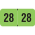 2028 Fluorescent Green Year Labels, 3/4" x 1-1/2", 500/Roll