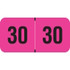2030 Fluorescent Pink Year Labels, 3/4" x 1-1/2", 500/Roll