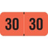2030 Fluorescent Red Year Labels, 3/4" x 1-1/2", 500/R