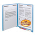 Smead End Tab Folders, Letter Size, 11pt, 2-Ply, Two Fasteners [F13], Blue, 50/Box