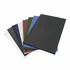 Selection of Unibind hard covers spread out in a fan shape, displaying various colors including black, azur, dark green, bordo, white, dark blue, quartz, and white ideal for creating professional-looking bound documents.