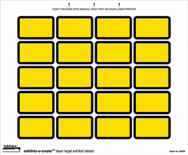 Tabbies Exhibits-U-Create Labels