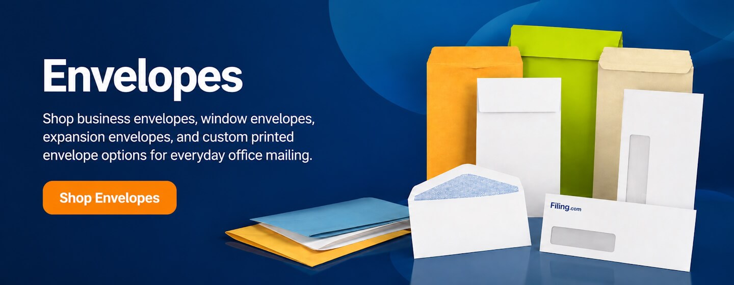 Business envelopes, window envelopes, mailing envelopes, and custom printed envelopes