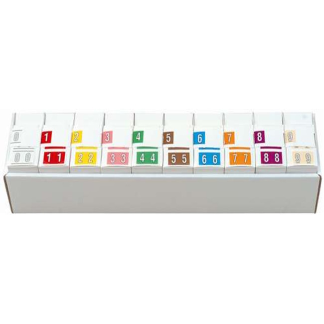 Kardex numeric filing labels 0–9