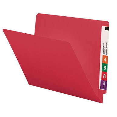 Smead 25710 - End Tab Folders, Letter Size, 2-Ply, Red, 100/Box