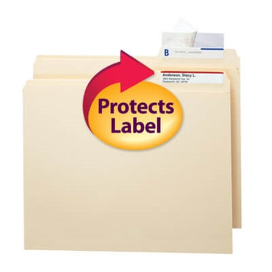 Smead Label Protector 3-1/2 x 1-11/16 Clear 100/Pack (67600)
