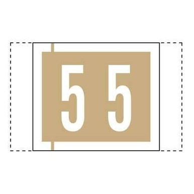 Col'R'Tab Numeric Labels - 81000 Series - Number 5, 100/Pack (81005)