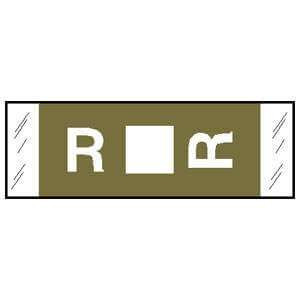 Col'R'Tab Alpha Labels, 81950 Series, 1/2 H x 1 1/2 W, Letter R (81968)