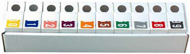 VRE/GBS Numeric Labels, 0-9 Full Label Set, Assorted Colors, 10 Rolls ...