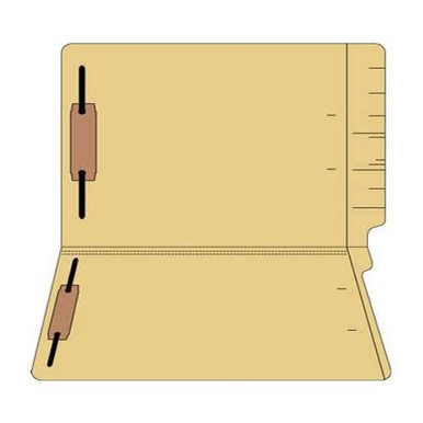 End Tab File Folders, Legal Size, Buff, 11 Point, 2 Fasteners, 50/Box