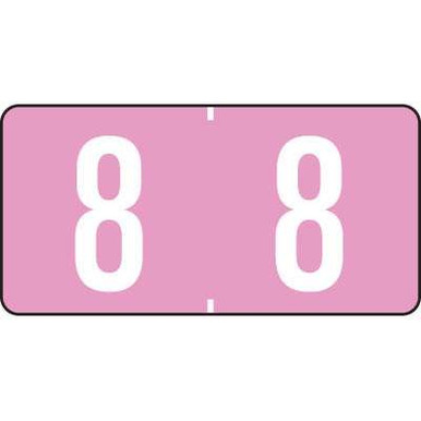 Pink Number Labels Tab Products Numeric Labels, 1/2 H x 1 W, Number 8, Pink, 500/Roll ...
