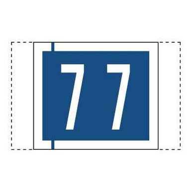 Col'R'Tab Numeric Label 11000 Series, Number 7, Blue, 1 x 1-1/2, 500/Roll