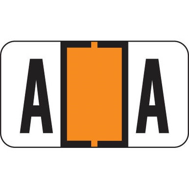 Jeter 7200-Match Labels, Letter a, 15/16" x 1-5/8", Orange, 240 ...