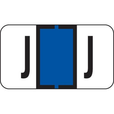 Jeter 7200-Match Labels, Letter J, 15/16" x 1-5/8", Dk Blue, 240 ...