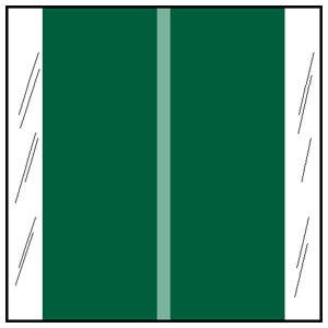Col'R'Tab Designator Labels, 11600-Series, 1-1/2 H x 1-1/2 W, Gren, 500 ...