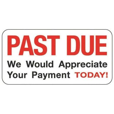 Medical Billing Labels, Past Due, 1 H x 2 W, Red/Black/White, 252/Pack ...