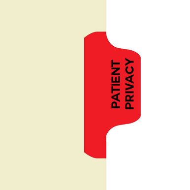 Patient Privacy Chart Dividers - Side Tab, Position 1, Red (50/Box)