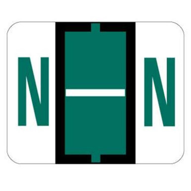 Tab Products Alpha Labels, 1286-Series, 1 H x 1-1/4 W, Letter N, Dk ...