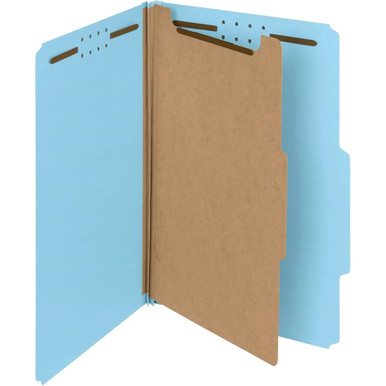 Smead 18721 Classification Folder, Blue, 1 Divider, Legal Size
