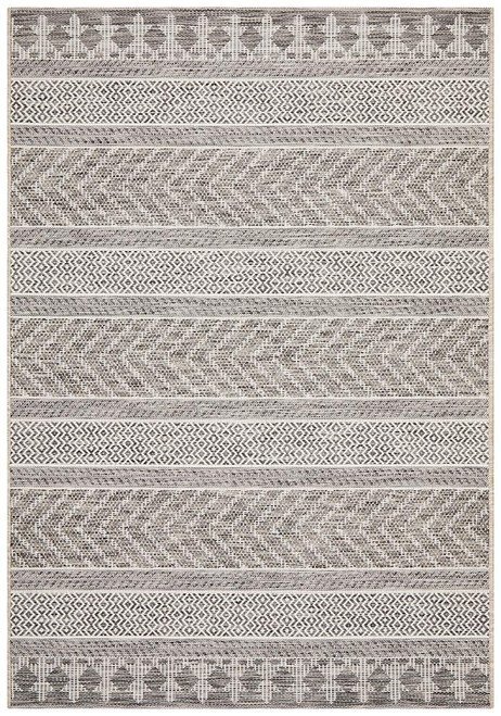 Terrace Grey Stripe Outdoor Rug